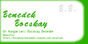 benedek bocskay business card